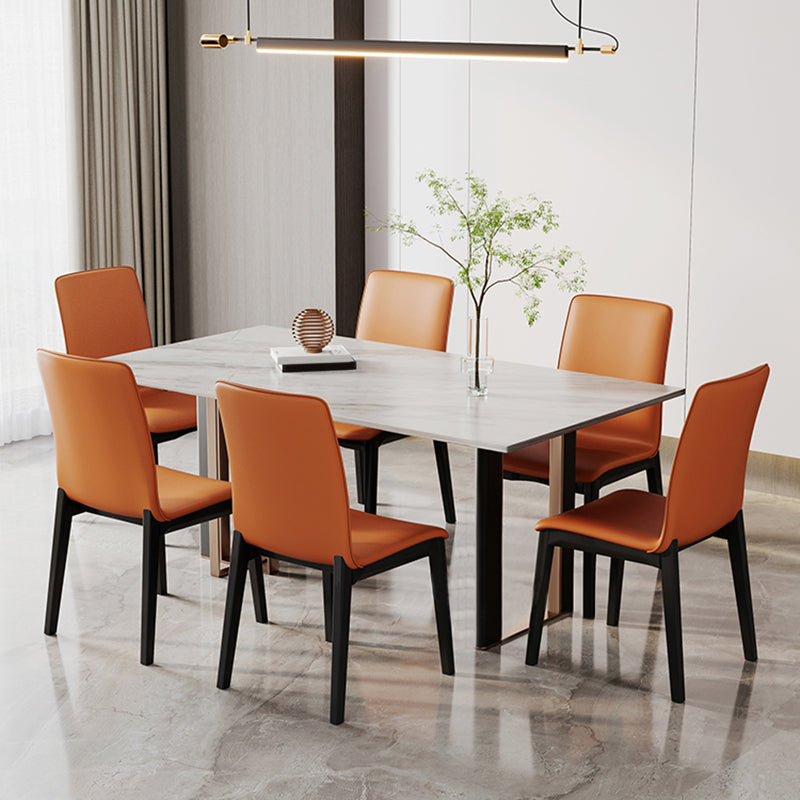 Nordic Style Wood Chair Solid Back Kitchen Side Chair for Dinning Room