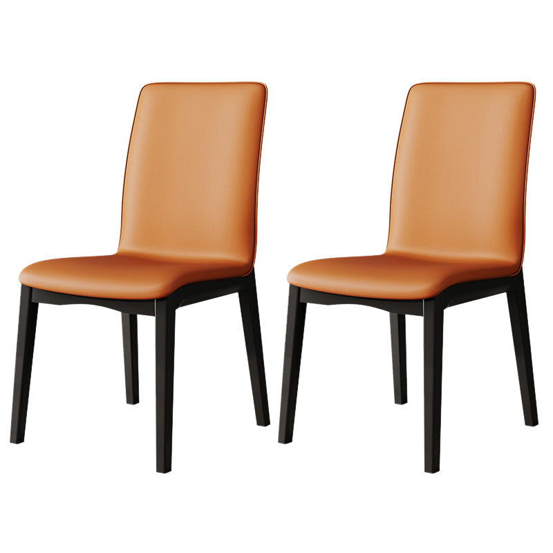 Nordic Style Wood Chair Solid Back Kitchen Side Chair for Dinning Room