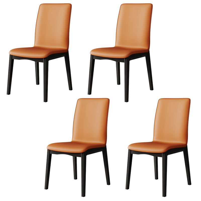 Nordic Style Wood Chair Solid Back Kitchen Side Chair for Dinning Room