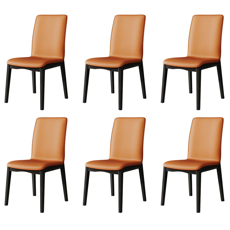Nordic Style Wood Chair Solid Back Kitchen Side Chair for Dinning Room