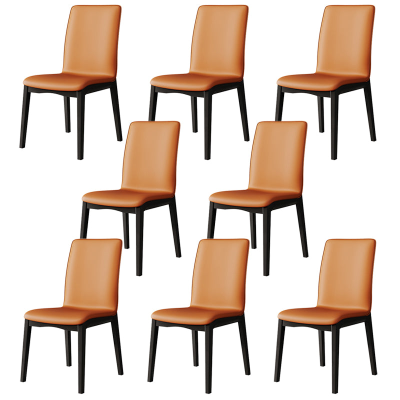 Nordic Style Wood Chair Solid Back Kitchen Side Chair for Dinning Room