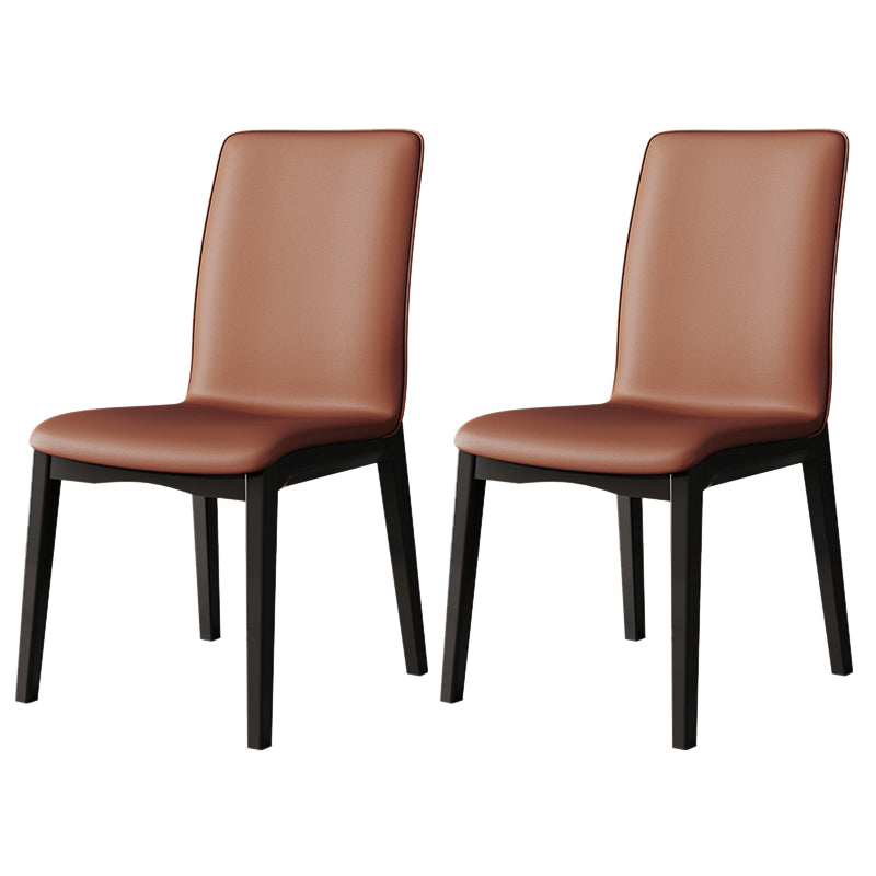 Nordic Style Wood Chair Solid Back Kitchen Side Chair for Dinning Room