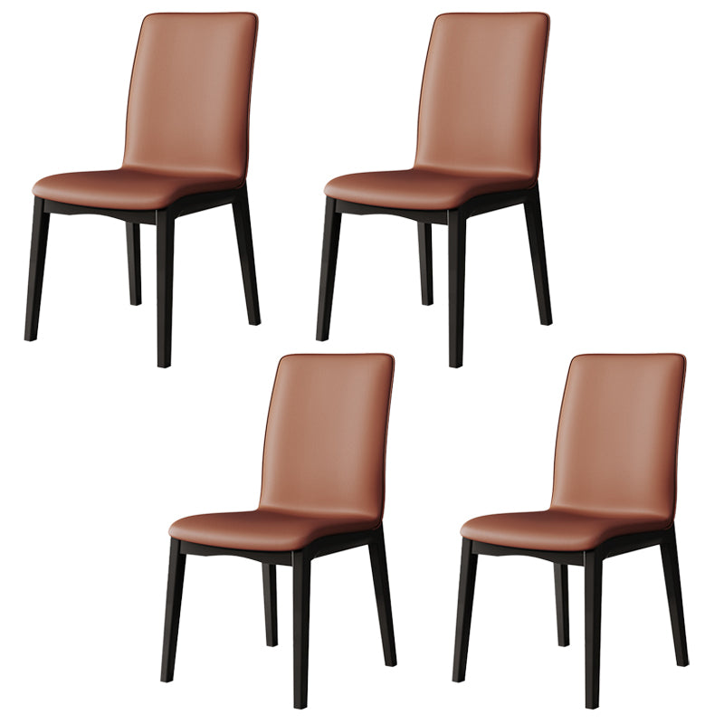 Nordic Style Wood Chair Solid Back Kitchen Side Chair for Dinning Room