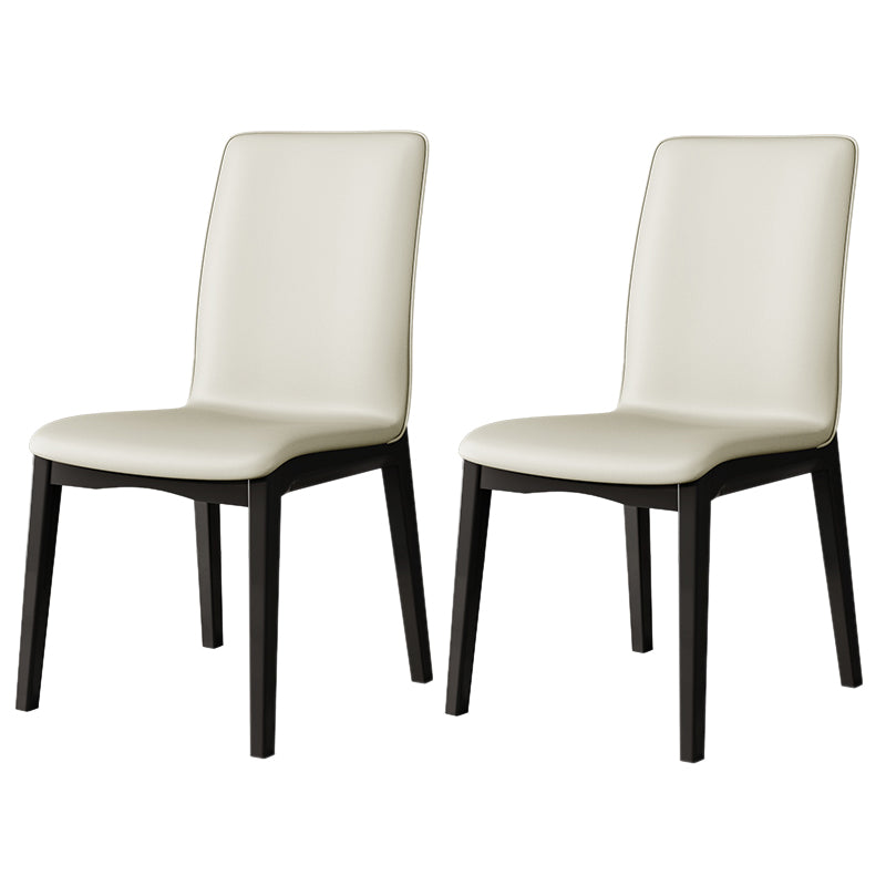 Nordic Style Wood Chair Solid Back Kitchen Side Chair for Dinning Room