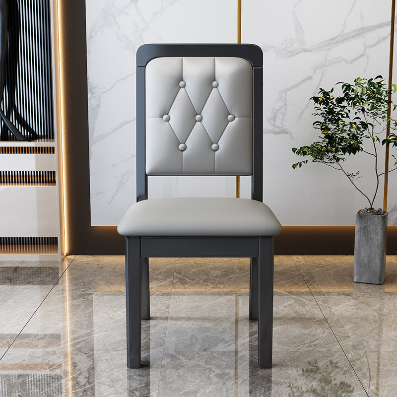 Nordic Style Wood Chair Open Back Dining Side Chair for Dinning Room