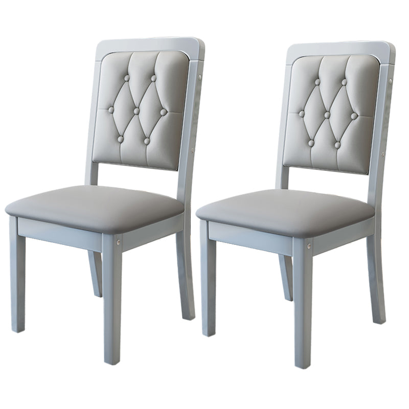 Nordic Style Wood Chair Open Back Dining Side Chair for Dinning Room