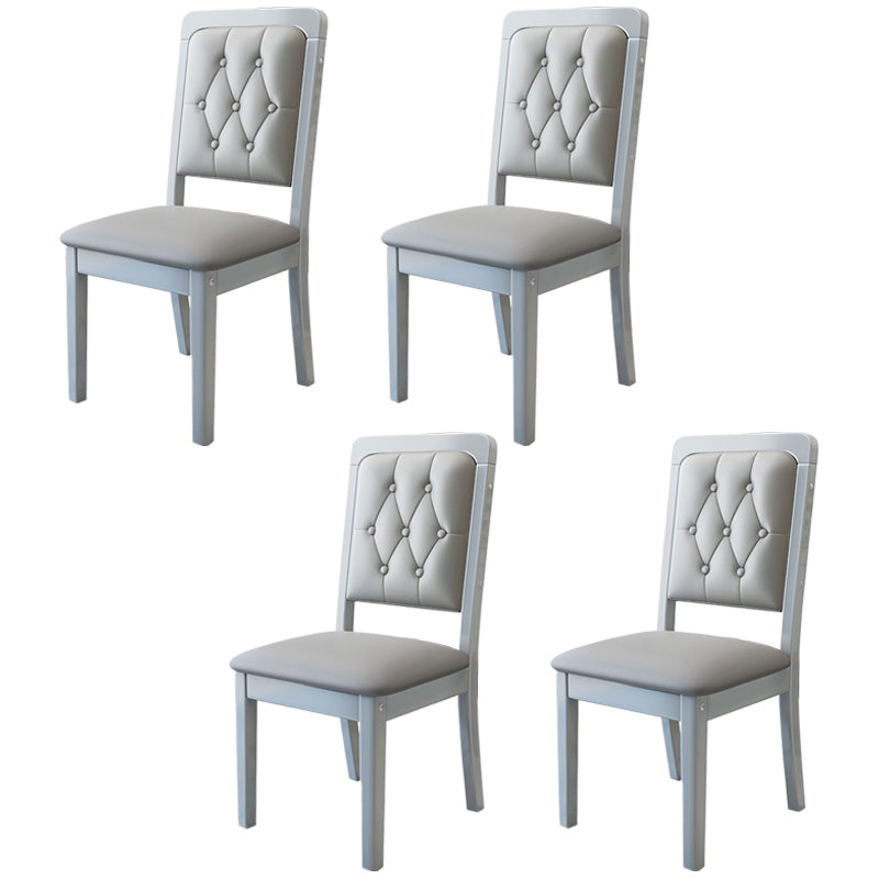 Nordic Style Wood Chair Open Back Dining Side Chair for Dinning Room