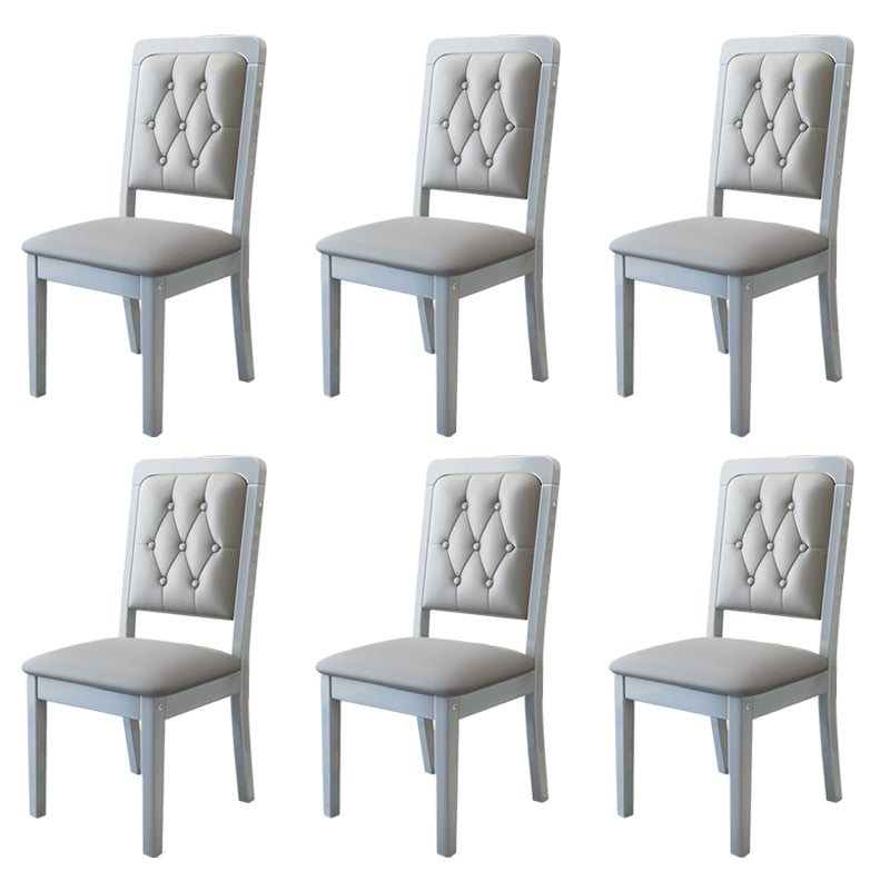 Nordic Style Wood Chair Open Back Dining Side Chair for Dinning Room