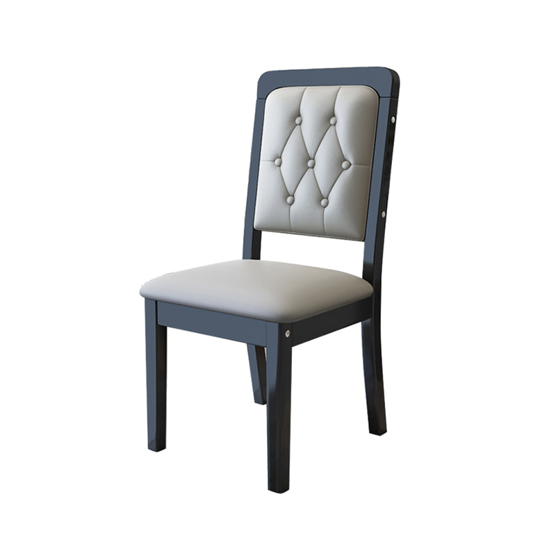 Nordic Style Wood Chair Open Back Dining Side Chair for Dinning Room