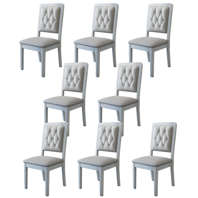 Nordic Style Wood Chair Open Back Dining Side Chair for Dinning Room
