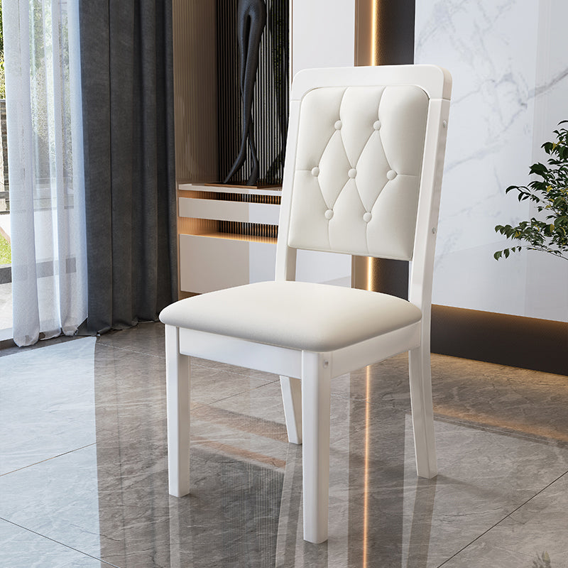 Nordic Style Wood Chair Open Back Dining Side Chair for Dinning Room