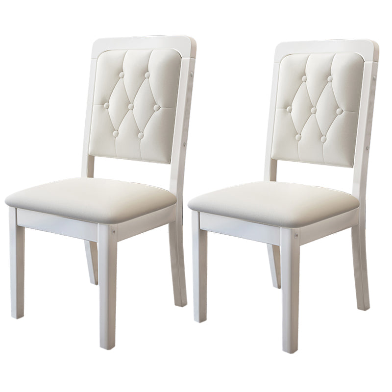 Nordic Style Wood Chair Open Back Dining Side Chair for Dinning Room
