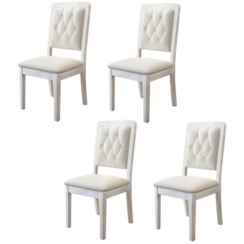 Nordic Style Wood Chair Open Back Dining Side Chair for Dinning Room