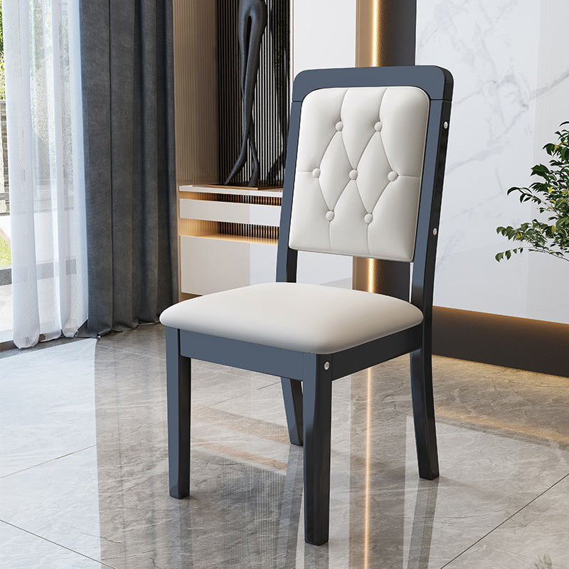 Nordic Style Wood Chair Open Back Dining Side Chair for Dinning Room