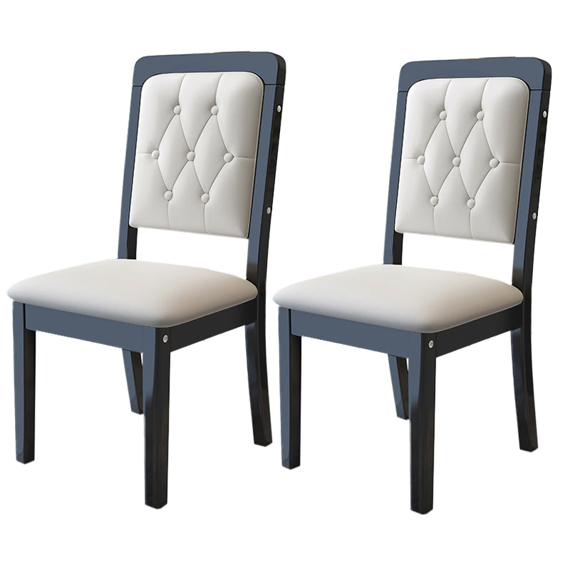 Nordic Style Wood Chair Open Back Dining Side Chair for Dinning Room