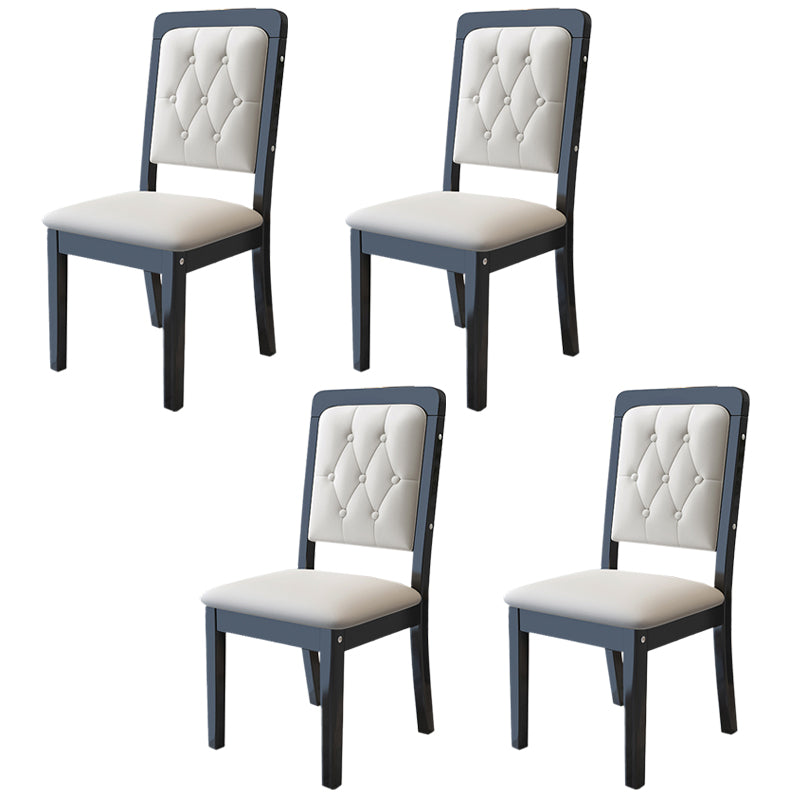 Nordic Style Wood Chair Open Back Dining Side Chair for Dinning Room