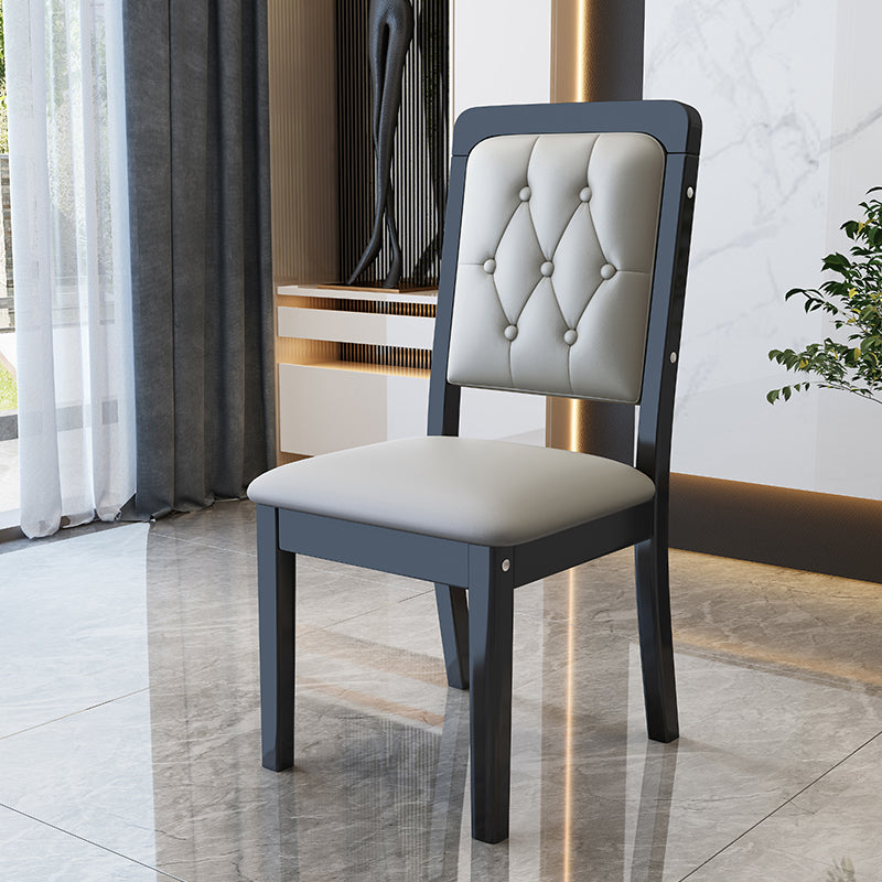 Nordic Style Wood Chair Open Back Dining Side Chair for Dinning Room