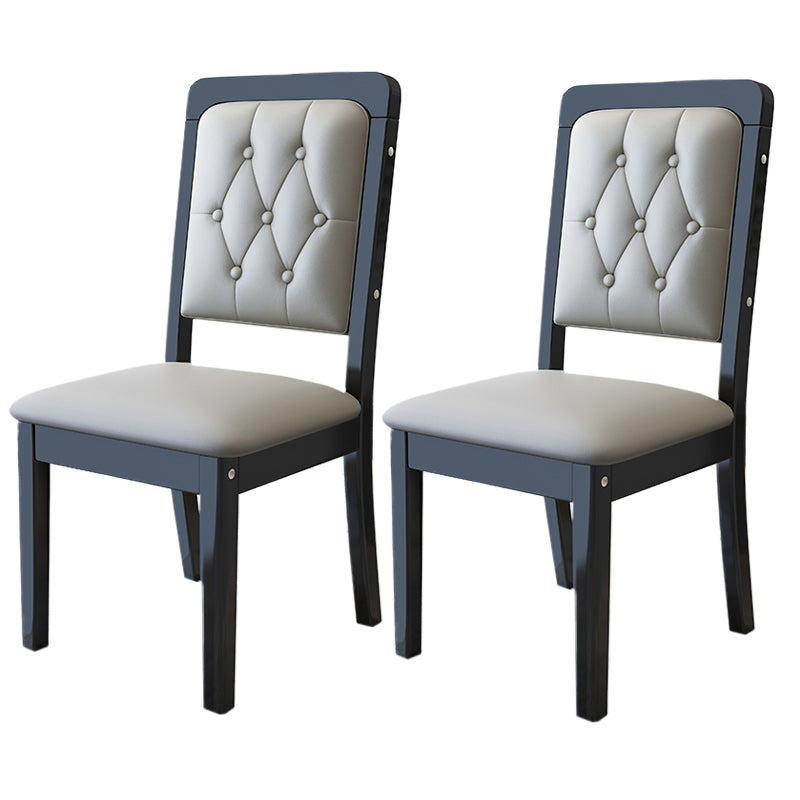 Nordic Style Wood Chair Open Back Dining Side Chair for Dinning Room