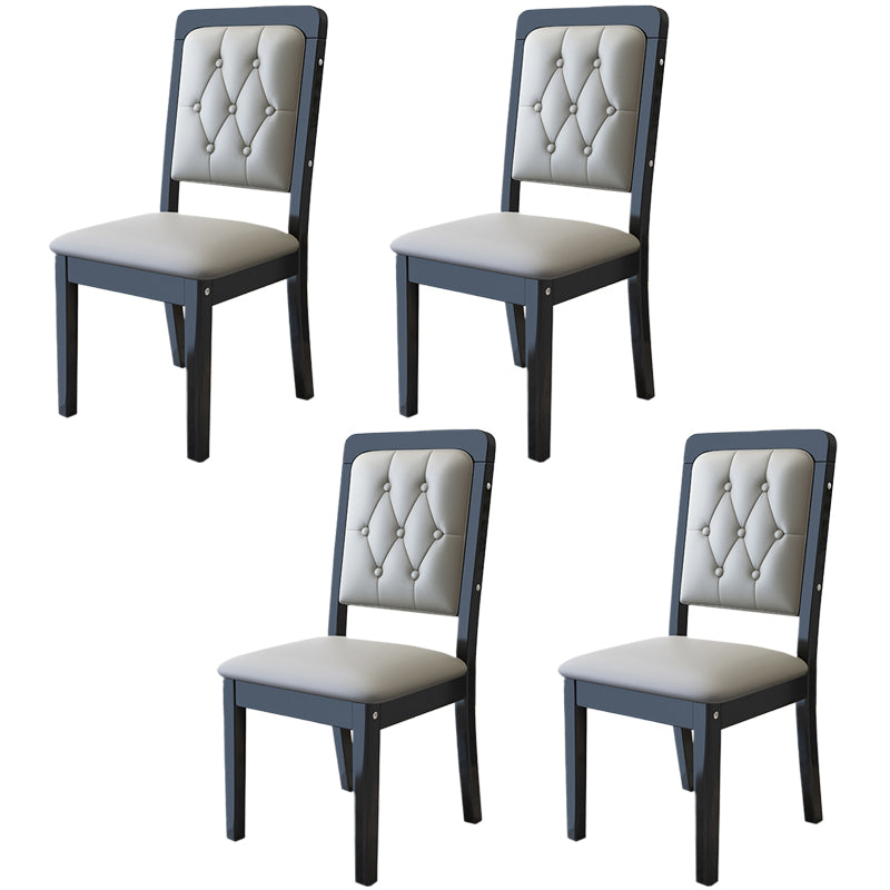 Nordic Style Wood Chair Open Back Dining Side Chair for Dinning Room