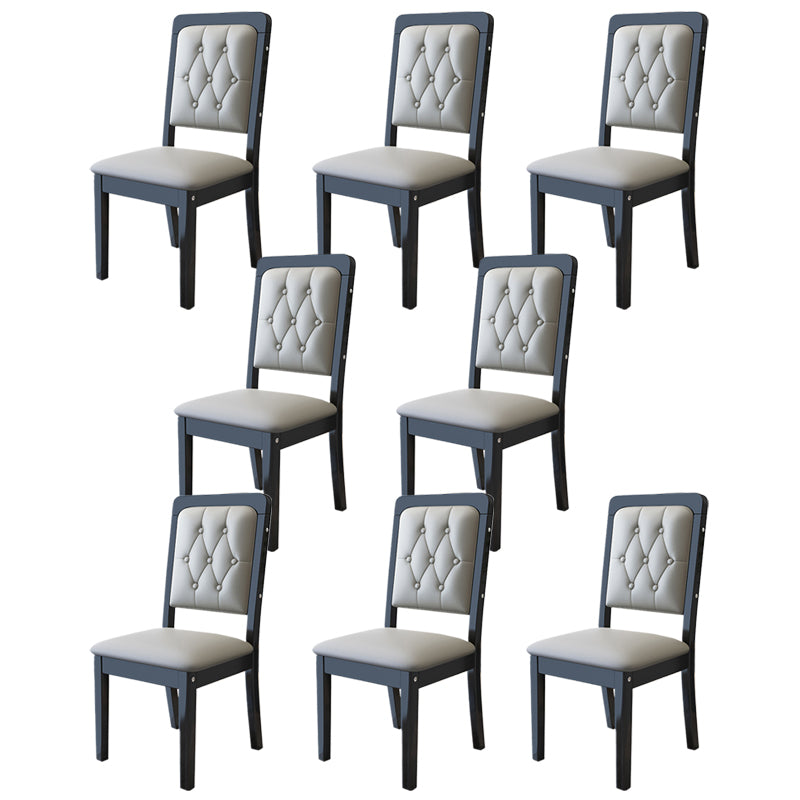 Nordic Style Wood Chair Open Back Dining Side Chair for Dinning Room