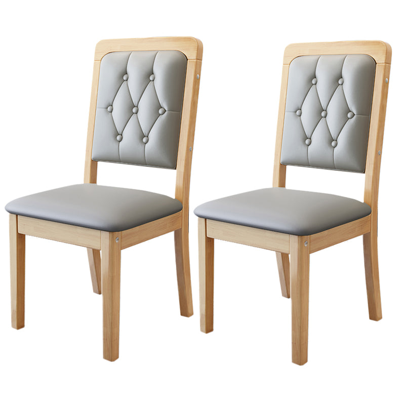 Nordic Style Wood Chair Open Back Dining Side Chair for Dinning Room