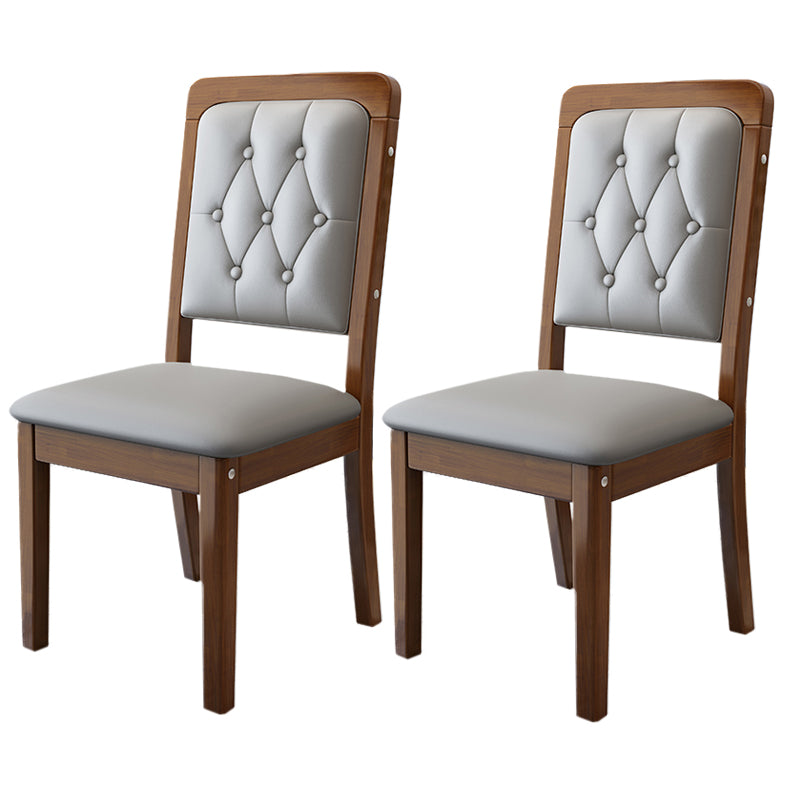 Nordic Style Wood Chair Open Back Dining Side Chair for Dinning Room