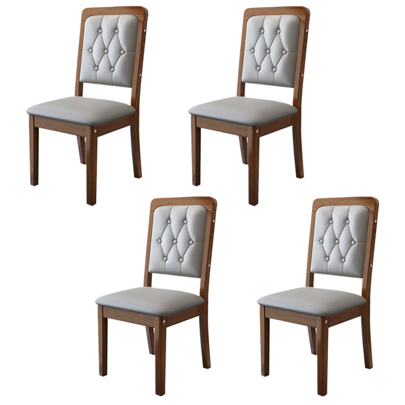 Nordic Style Wood Chair Open Back Dining Side Chair for Dinning Room