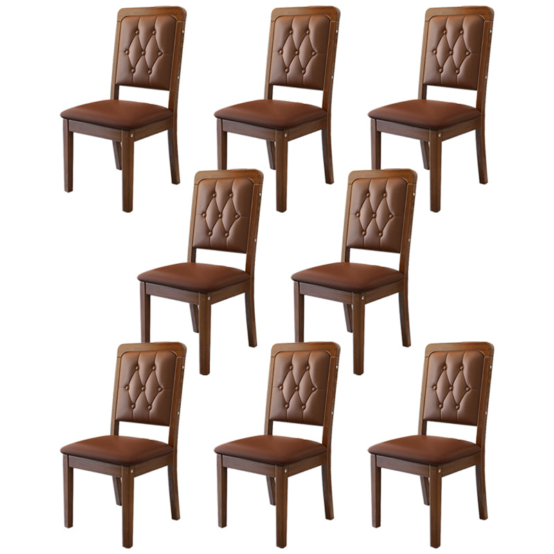 Nordic Style Wood Chair Open Back Dining Side Chair for Dinning Room