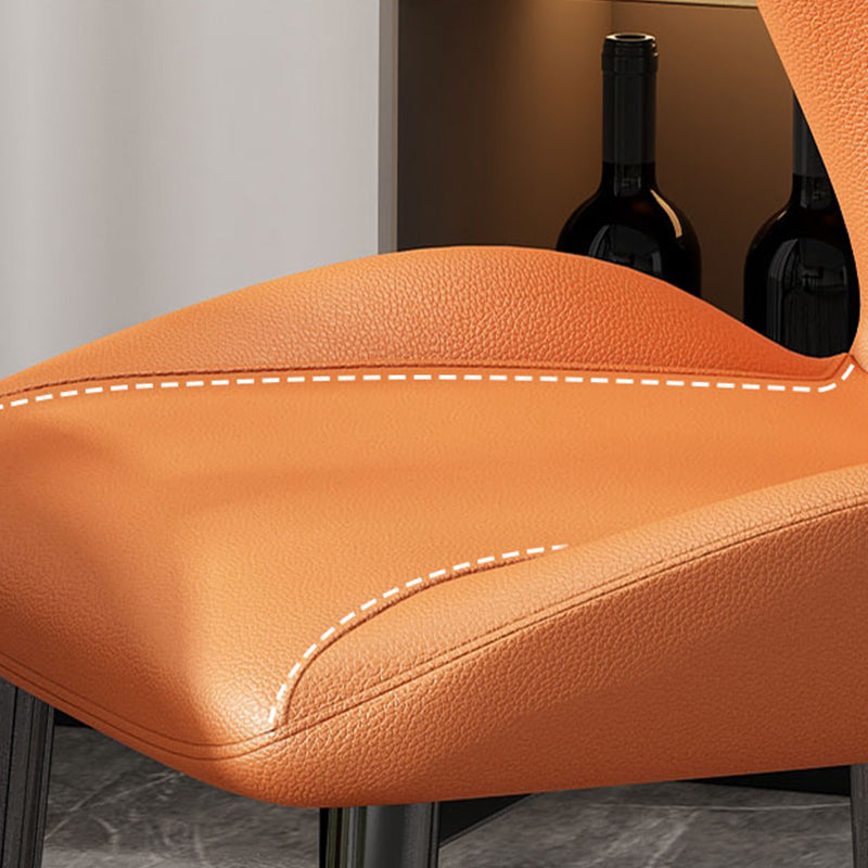 Nordic Style Metal Chair Wingback Kitchen Dining Side Chair for Dinning Room