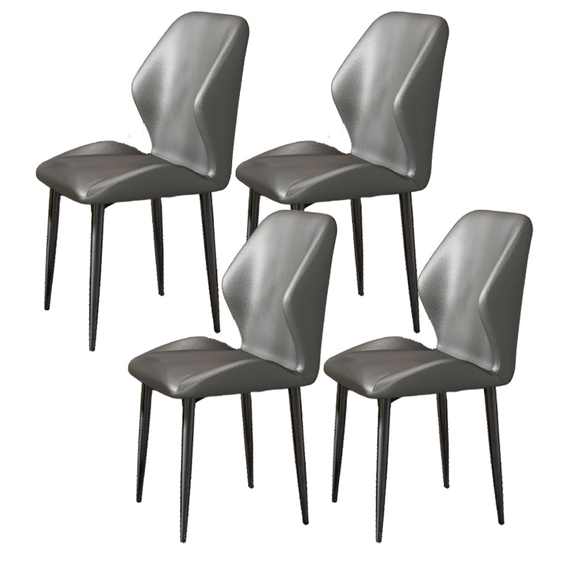 Nordic Style Metal Chair Wingback Kitchen Dining Side Chair for Dinning Room