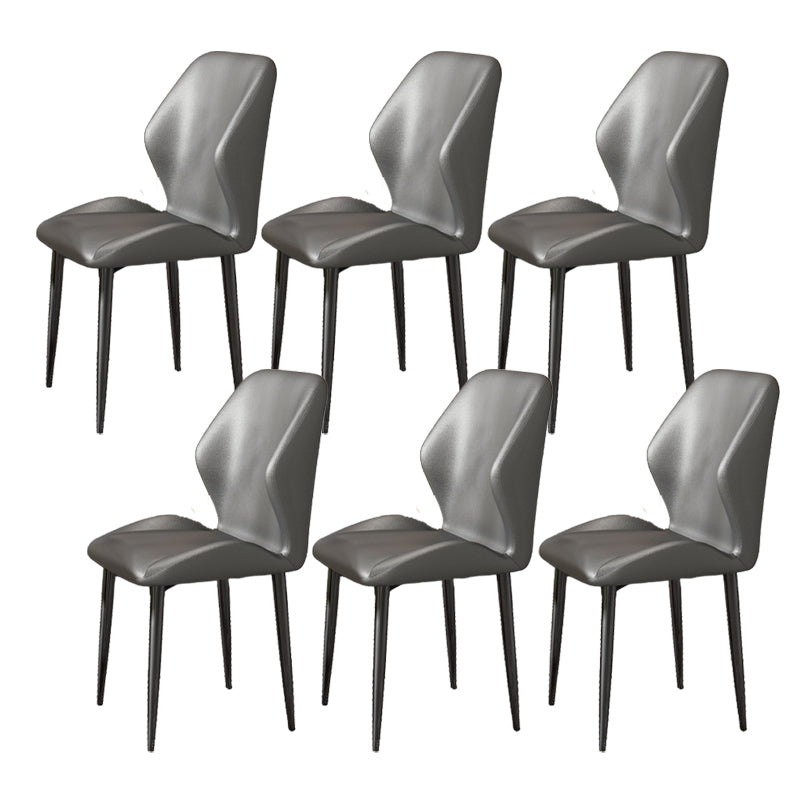 Nordic Style Metal Chair Wingback Kitchen Dining Side Chair for Dinning Room