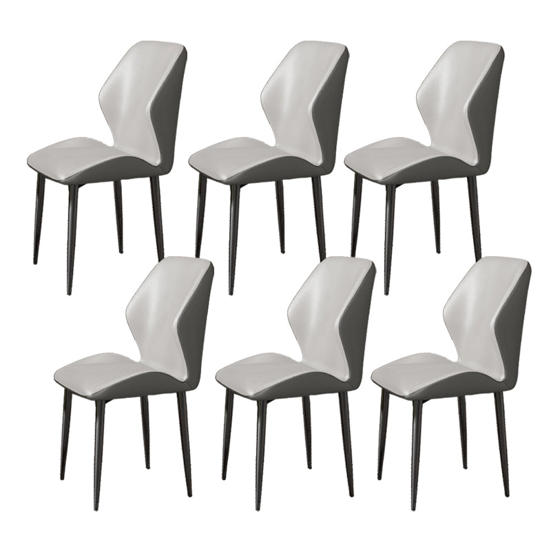 Nordic Style Metal Chair Wingback Kitchen Dining Side Chair for Dinning Room