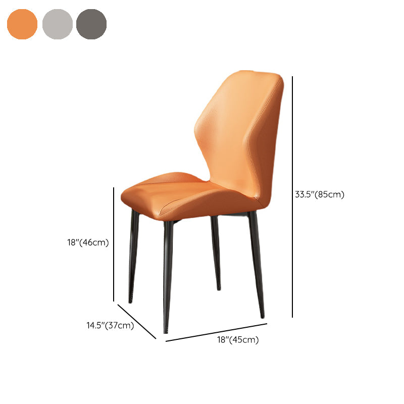 Nordic Style Metal Chair Wingback Kitchen Dining Side Chair for Dinning Room