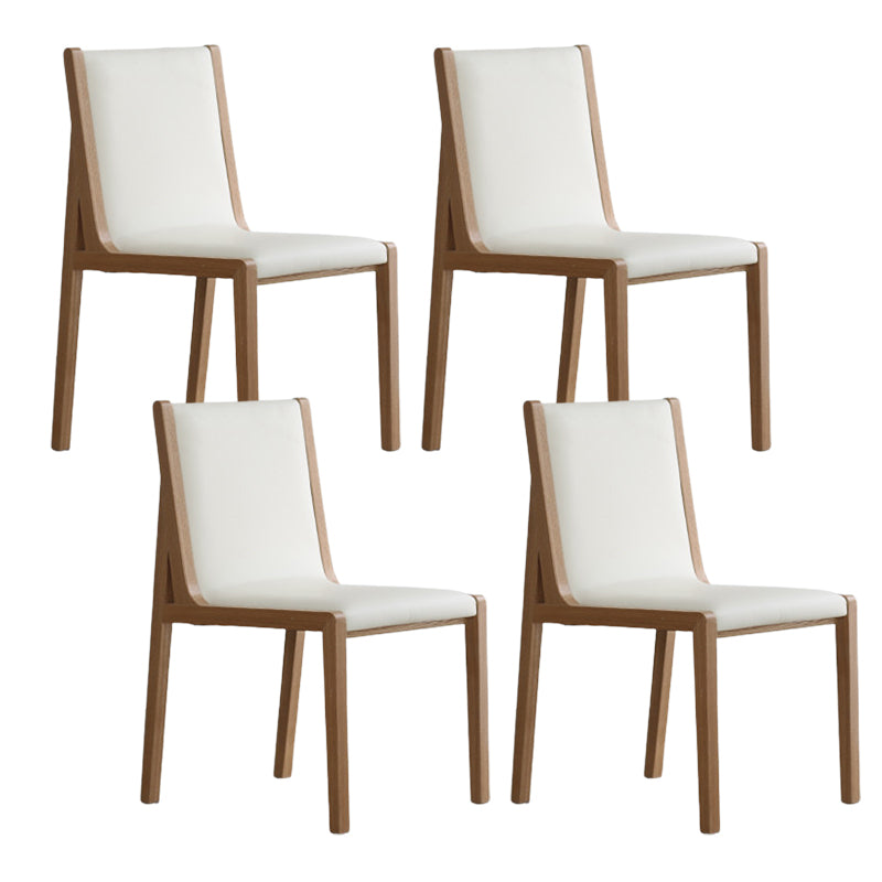 Modern Wood Glam Dining Chair Side Open Back Chair for Kitchen