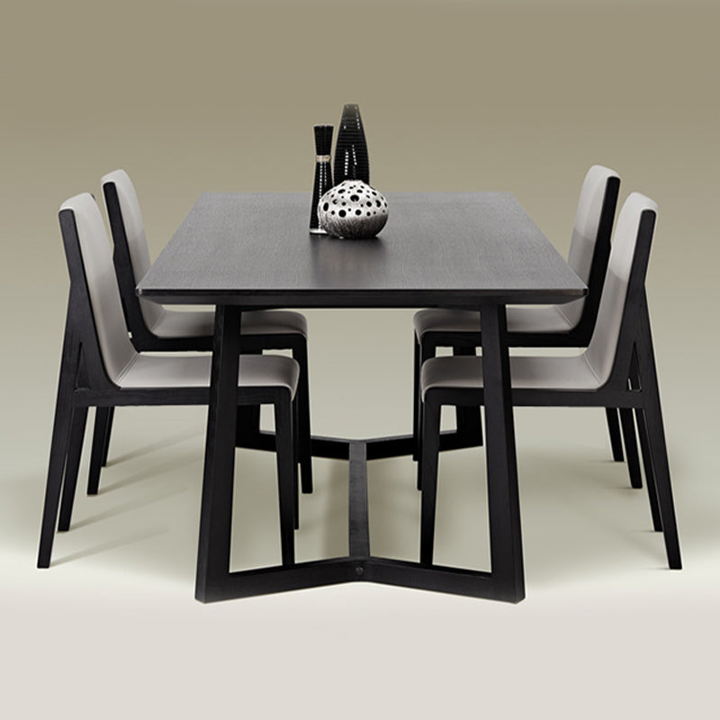 Modern Wood Glam Dining Chair Side Open Back Chair for Kitchen