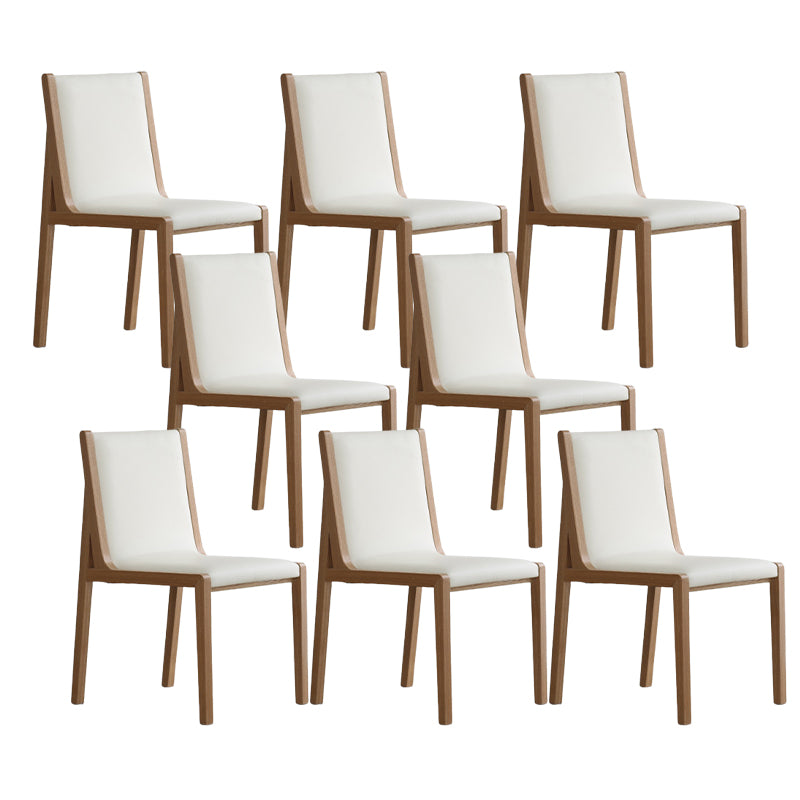 Modern Wood Glam Dining Chair Side Open Back Chair for Kitchen