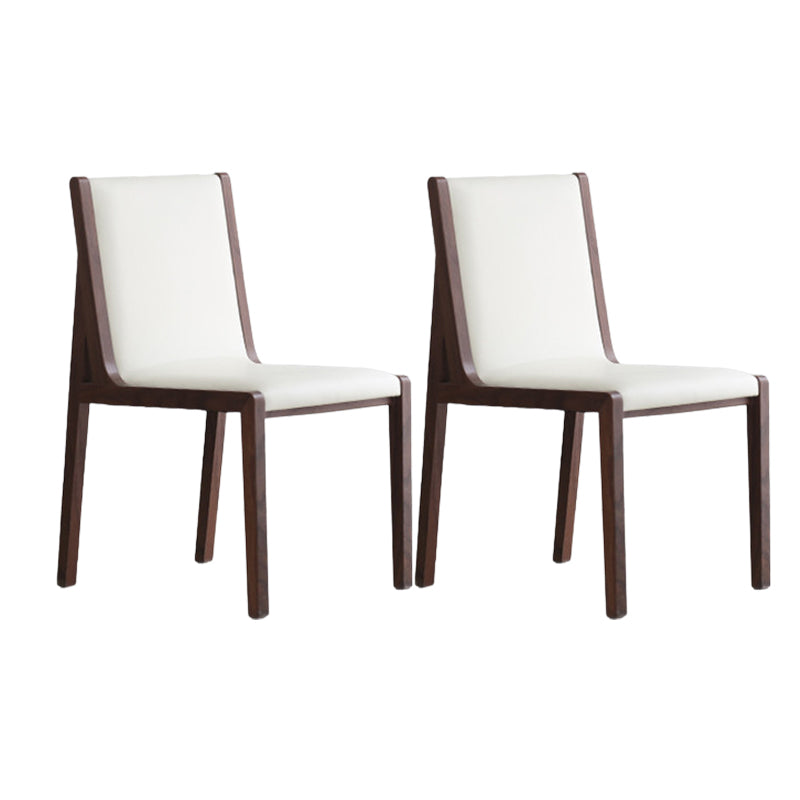 Modern Wood Glam Dining Chair Side Open Back Chair for Kitchen