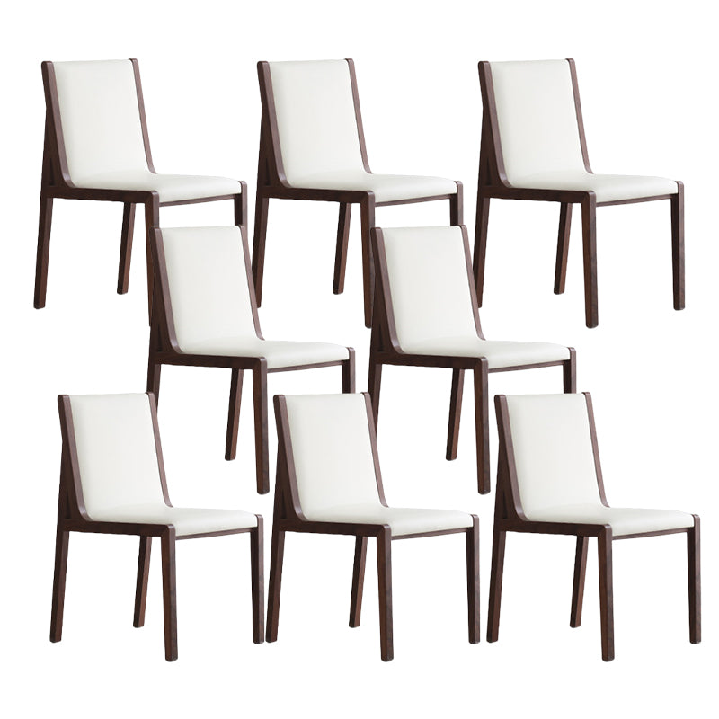 Modern Wood Glam Dining Chair Side Open Back Chair for Kitchen