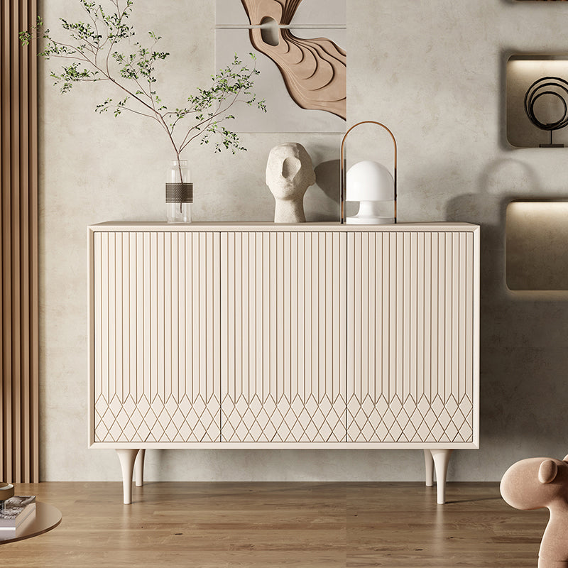 Contemporary Sideboard Cabinet Engineered Wood Sideboard Table with Doors for Kitchen