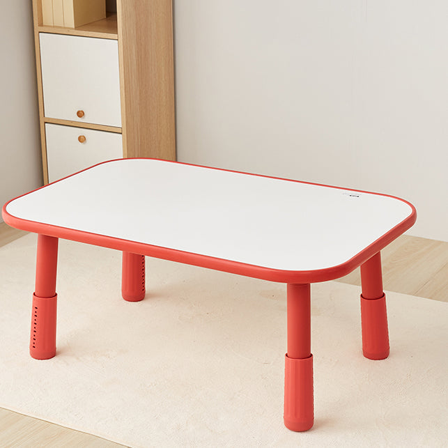 Modern Child Adjustable Wooden Desk Plastic Adjustable Legs Height