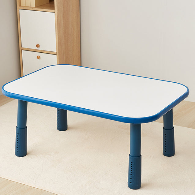 Modern Child Adjustable Wooden Desk Plastic Adjustable Legs Height