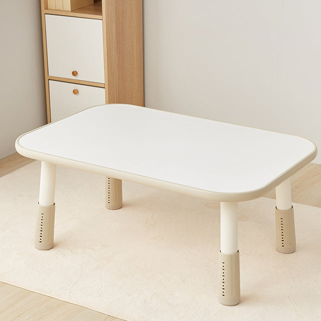 Modern Child Adjustable Wooden Desk Plastic Adjustable Legs Height
