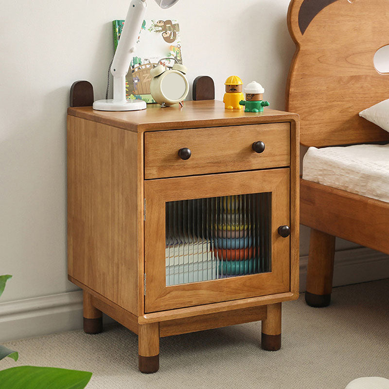 Modern Cabinet Included No Theme Rubberwood Kids Bedside Table