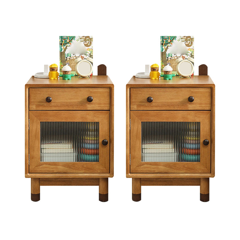 Modern Cabinet Included No Theme Rubberwood Kids Bedside Table