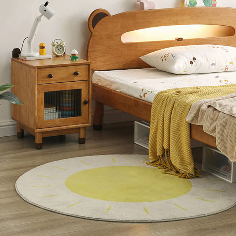 Modern Cabinet Included No Theme Rubberwood Kids Bedside Table