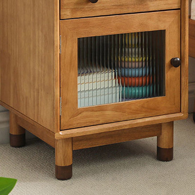 Modern Cabinet Included No Theme Rubberwood Kids Bedside Table