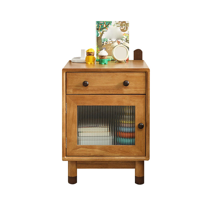 Modern Cabinet Included No Theme Rubberwood Kids Bedside Table