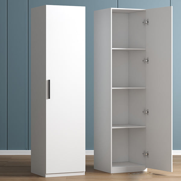 Manufactured Wood Kid's Wardrobe Contemporary White Kids Closet with 1 Door