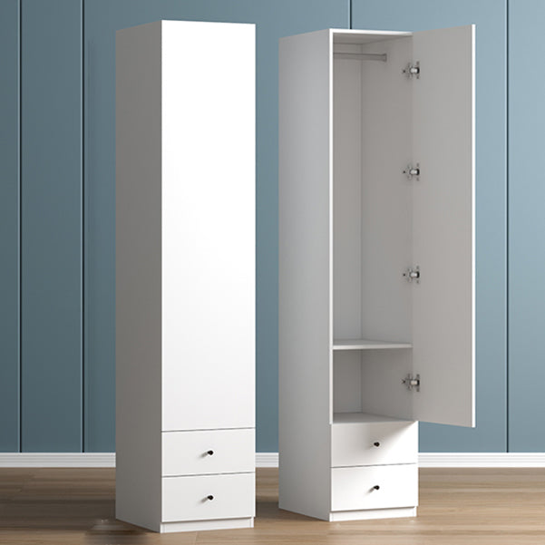 Manufactured Wood Kid's Wardrobe Contemporary White Kids Closet with 1 Door