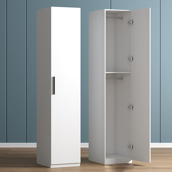 Manufactured Wood Kid's Wardrobe Contemporary White Kids Closet with 1 Door